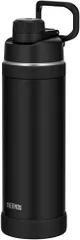 【ハンドル付き・食洗機対応】サーモス 水筒 真空断熱スポーツボトル 1L ブラック 持ち運びに便利なキャリーループ 直飲み 飲み口が外せて洗いやすい 保冷専用 FJU-1000 BK