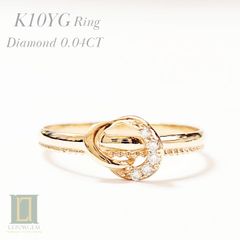 K10 ピンクゴールド 三日月 揺れる ダイヤモンドリング 0.01ct #10 