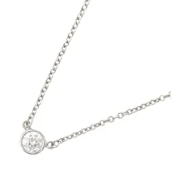 ティファニー TIFFANY＆CO ネックレス バイザヤードネックレス 46621 首回り42.5cm Pt950プラチナ ダイヤモンド バイザヤードネックレス レディース Used A
