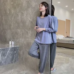 ☆ ブルー ☆ Mサイズ ☆ マタニティールームウェア 上下セット 授乳口付き マタニティパジャマ 長袖 マタニティ 産後 ルームウェア パジャマ レディース ルームウエア 授乳パジャマ 授乳服 セットアップ 上下セット 部屋着 授乳口 長ズボン マタニティー