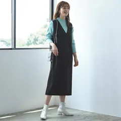 ☆ ブラック ☆ M-Lサイズ ☆ 選べる柄【前後２ＷＡＹ】ジャンパースカート ジャンパースカート レディース 秋 ジャンバースカート ワンピース 冬 秋冬 ロングスカート オールインワン 前後２WAYジャンパースカート ミディ丈 ミモレ丈 おしゃれ シンプル