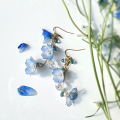 ゆらゆらネモフィラ ピアス/イヤリング