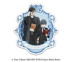 【新品/公式】黒執事 -寄宿学校編-_トラベルステッカー 3 セバスチャン・ミカエリス&シエル・ファントムハイヴ 公式グッズ colleize
