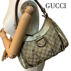 GUCCI GGスプリーム ハーフムーン ショルダーバッグ アクセサリー ポーチ GUCCI Half Moon Mini GG Supreme Canvas Crossbody Bag Beige
