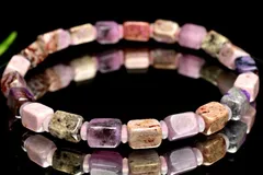 【１点物】紫の濃淡が織りなす上級の美 スギライト(杉石)　8x5-6mm　ブレスレット パワーストーン 天然石 _M9357