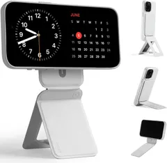 MOFT 七変化マルチスタンド MOVAS™素材 iPhone 16/15/14/13/12シリーズ対応 スマホスタンド 三脚 撮影用 トライポッド MagSafe 0~240度調整 moft カード式収納 持ち運び 自撮り/ウェブ会議/撮影 ミスティグレーのサムネイル