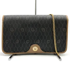 Dior クリスチャンディオール ハニカム チェーンショルダーバッグ ブラウン 茶 PVC/レザー レディース ファッション USED