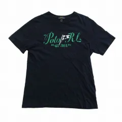 POLO RALPH LAUREN ポロラルフローレン ロゴプリント Tシャツ 半袖 トップス ネイビー サイズ14-16  【中古】