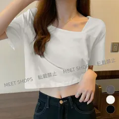 【新品未使用】ショート丈Tシャツ レディース 半袖韓国 fsjx98