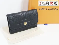 ルイヴィトン LOUIS VUITTON モノグラム アンプラント ミュルティクレ6 M64421 ブラック レザー 極上美品 キーケース