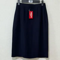 【新品タグ付き】PERSON’S パーソンズ	タイトスカート 11(Lサイズ）ユニホーム 制服 オフィススカート 紺色 レディース ネイビー 無地 シンプル