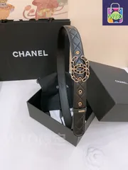 【今日特価】Chanel シャネル レザーベルト-1