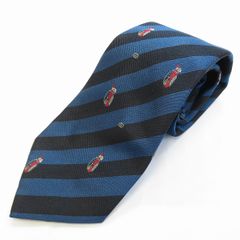 #ae Gucci GUCCI Tie Blue Navy Multi Regimental Golf Bag Pattern Silk Made in Italy Men's 945267 k01