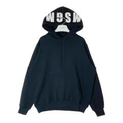 ★MSGM エムエスジーエム 2000MM535 フードロゴ プルオーバーパーカー ブラック sizeXSのサムネイル