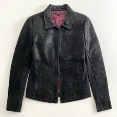 68g26 NO ID ノーアイディー ジャケット サイドリブ ダブルジップ ピッグスキン シングル  ライダースジャケット 822030-326L 1 ブラック 豚革 レザーのサムネイル