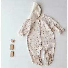 ☆ ハナ ☆ 80cm ☆ ロンパース 長袖 ベビー ベビー ロンパース 長袖 ボディスーツ カバーオール ボディオール ベビー服 前開き 柄 赤ちゃん 服 男の子 女の子 秋冬 春秋 おしゃれ かわいい オシャレ 可愛い 春 秋 冬