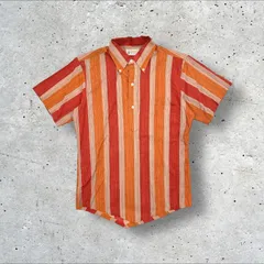 USA製 60s ヴィンテージ BUD BERMA ストライプ ボタンダウン 半袖 プルオーバーシャツ S