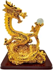 CIWS 龍 置物 ドラゴン 干支 辰 竜 金運 招福 正月飾り 強運 風水 縁起 運気 上昇 宝珠(昇竜L)