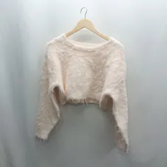 ◇ ⊇ Heather ヘザー ニット ショート丈 長袖 セーター サイズF ピンク系 レディース E  【1502030030952】