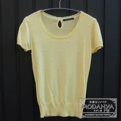 ［hu0015］INGNIイング クリーム色のサマーニット　M