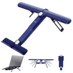 (ブルー) 飛行機型 10kg荷重 ノート stand laptop 在宅勤務 卓上 台 pcスタンド 17インチ対応 コンパクト スタンド スタンド スタンド pc ノートパソコン ラップトップスタンド 安定 放熱性 パソコンスタンド シリコン アルミ合金