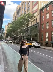 ZARA ホン・ウンチェ ローライズ デニム バギーパンツ