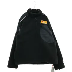 OFF-WHITE (オフホワイト) 19AW Logo Plaque Pullover ボアフリース ハーフジッププルオーバージャケット ブラック OMEA194F19F19003のサムネイル