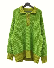 ジエダ Jieda 23AW POPCORN SKIPPER KNIT ポップコーン スキッパー ニット ニットポロ ヘンリーネック 緑 Jie-23W-KN03 サイズ 2 セーター 無地 グリーン 104MT-1015のサムネイル
