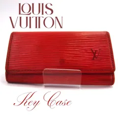 ラストチャンス！ 1点限り LOUIS VUITTON ルイ ヴィトン キーケース 4連キーケース レディース メンズ ミュルティクレ4 エピ レッド ゴールド エピレザー LOUIS VUITTON D2426S