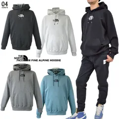 THE NORTH FACE ファインアルパインフーディ 裏起毛 海外限定 トレーナー スウェット 【プレゼントに】ユニセックス　パーカー メンズトップス 男女兼用  裏起毛 ワンポイントロゴ  【TNF MEDIUM GREY H】【ALGAE BLUE】