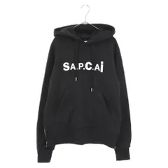 Sacai (サカイ) 21SS×A.P.C. TAIYO HOODIE ロゴプリントサイドジッププルオーバーパーカー ブラック レディース アーペーセー 21E2-COEON-M27655のサムネイル