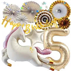 誕生日 飾り付け セット バースデー バルーン 風船 ユニコーン ナンバー パーティーグッズ 部屋装飾 サプライズ イベント お祝い ホームパーティー 女の子 男の子