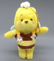 【中古】ぬいぐるみマスコット・ぬいぐるみバッジ プーさん(ハチ/花) プラッシュキーチェーン 「くまのプーさん」 ディズニーストア限定