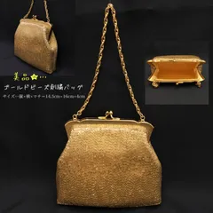 訳あり…昭和レトロ  豪華  🔷 ビーズ刺繍バッグ ／ パーティーバッグ ／ ハロウィン・クリスマス ・ニューイヤー パーティー／  ビーズバッグ ／ がま口 ハンドバッグ ／ 総ビーズ柄 ／ 結婚式・披露宴 ／ 手提げバッグ ／ 和装・洋装小物 ／ 着物