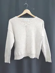 ◇ ⊇ A day in the life UNITED ARROWS シンプル 無地 長袖 ニット セーター ベージュ系 レディース E  【1411070014313】