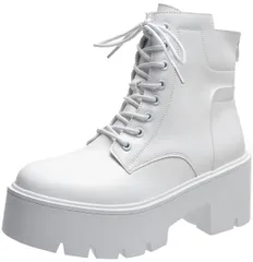 【特価商品】[ビューメンス] 厚底ブーツ レースアップ バックファスナー レディース