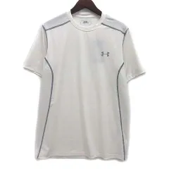 未使用品 アンダーアーマー UNDER ARMOUR ヒートギア Tシャツ カットソー 半袖 防臭 速乾 UA HIIT HG SS ホワイト 白 LG MTR3763