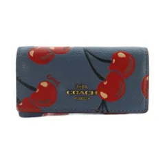 ♡さくらこ♡【新品】COACH♡5リングキーケース チェリープリント 希少☆未使用品☆コーチ☆キーケース キーリング☆サクランボ