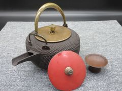 ☆鉄器 龍文堂 銚子鉄瓶 屠蘇器 銅蓋 茶道具 古民具 古美術 アンティーク