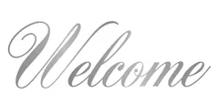 【Welcome】 ウェルカム ウォールステッカー カッティングステッカー 防水 銀 シルバー [銀] [横20㎝ｘ縦6.6㎝]