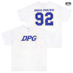 DEATH ROW RECORDS × THA DOGG POUND DPG LA JERSEY Tシャツ【WHITE】(デスロウレコード DPG ザドッグパウンド  SNOOP DOGG スヌープドッグ DAZ KURUPT ロゴ 半袖 ショートスリーブ)