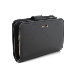 新品箱付 FURLA フルラ コンパクト財布 2つ折り 黒 ブラック BABYLON M COMPACT WALLET PCX9UNO NERO (O6000) 当店管理番号 85272137