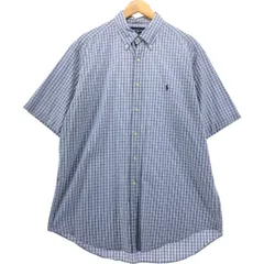 古着 ラルフローレン Ralph Lauren YARMOUTH 半袖 ボタンダウン チェックシャツ メンズXL相当/eaa553848