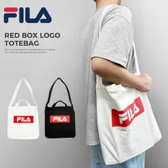トートバッグ コットン 綿 エコバッグ マザーズバッグ キャンバストート 肩掛け 手提げ FILA フィラ ショルダートート エコバッグ ボックスロゴ スケート ストリート ダンス メンズ レディース フェス