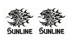 サンライン 獅子転写ステッカー ST-6000 ブラック 【メール便発送】