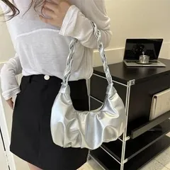 安い　トレンド　お洒落　可愛い　鞄　ギャザー　ハンドバッグ　ショルダーバッグ