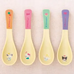 【中古】カトラリー 集合 レンゲスプーンセット(4種) 「サンリオキャラクターズ」 サンリオキャラクターズ スリムでかわいい! れんげスプーンセットBOOK付録