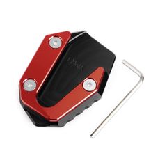 新品 Bruce & Shark ヤマハYZF R25 R3 MT-25 MT-03 14-17年 用 キックスタンド サイドスタンド スタンドプレートエクステンション アルミ製 レッドのサムネイル