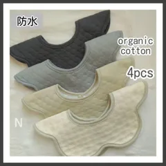 スタイ　ベビースタイ　よだれかけ　防水　360度　新品　女の子　男の子　まとめ売り　ガーゼ　花型　赤ちゃん　回転　ベビー　よだれカバー　エプロン　お食事エプロン　つけ襟　ベビー用品　新生児　4枚セット　N