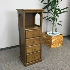カリモク家具 コロニアル 電話台 玄関ラック 飾り台 花台 引き出し付き 美品】カリモク karimoku コロニアル 電話台 FAX台 花台 飾り台